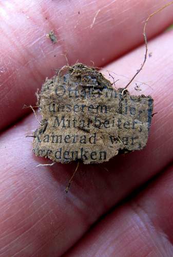 German porcelain fragments  and makers marks on other items  from conflict archaeology excavation in Finland