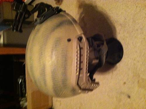 my new project, turning a CVC kevlar tanker helmet into a ops core type helmet