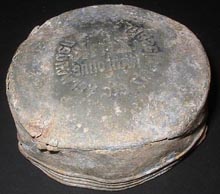 German Zinc lid marked