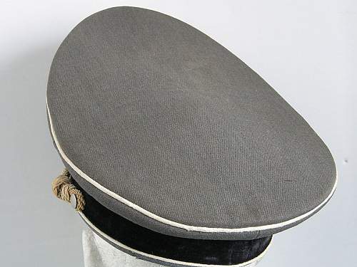 Un-issued Waffen SS officer Kleiderklasse visor cap