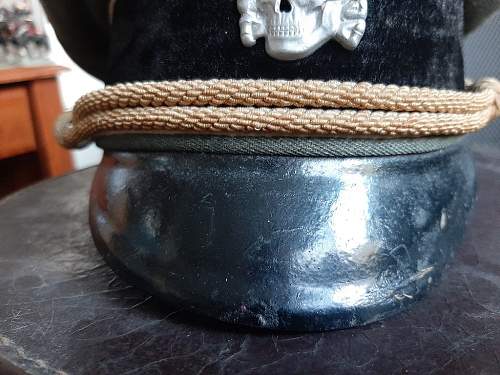 Un-issued Waffen SS officer Kleiderklasse visor cap