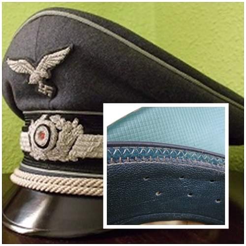 Luftwaffe Officer's Schirmmütze: Erel Privat