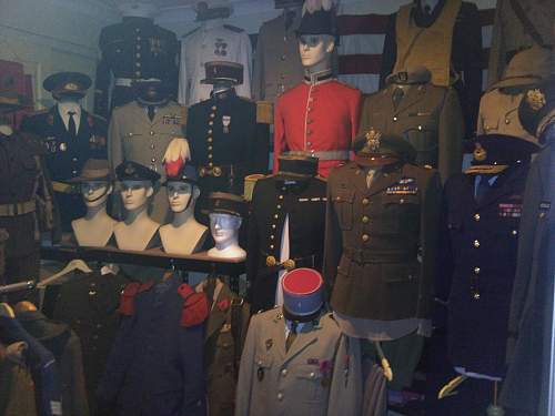 Some of my uniform collection on mannequins