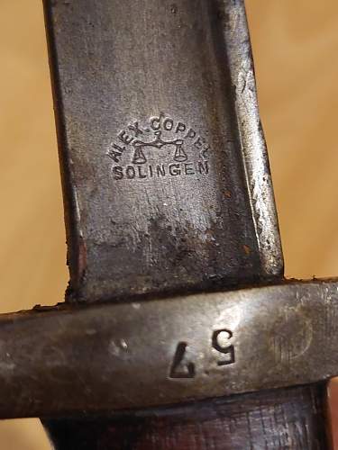 Alex Coppel Solingen, m1877 Grass bayonet, is it Ersatz?