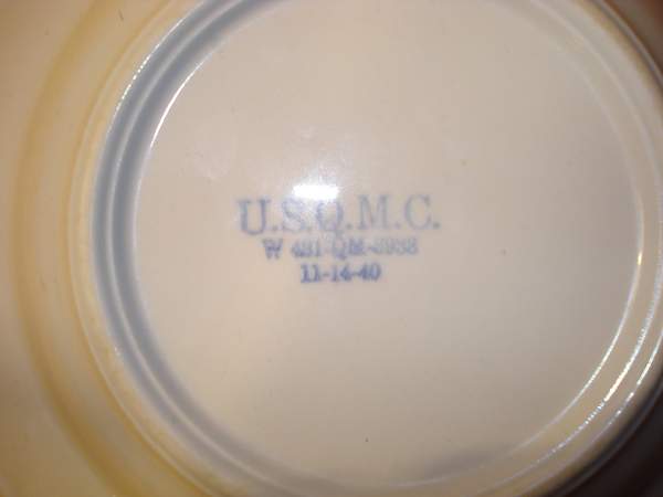 U.S.Q.M.C. Ceramic plates