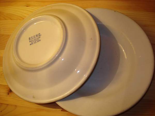 U.S.Q.M.C. Ceramic plates