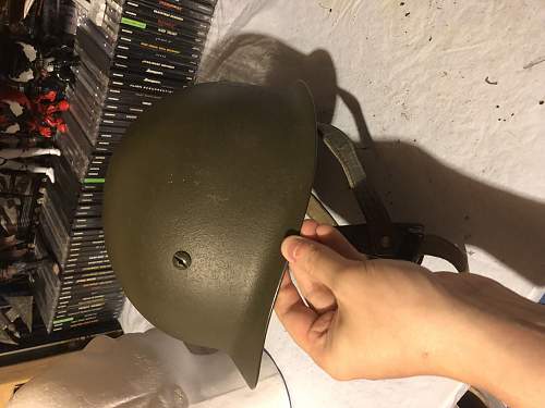 Cold War German paratrooper helmet strange helmet cover