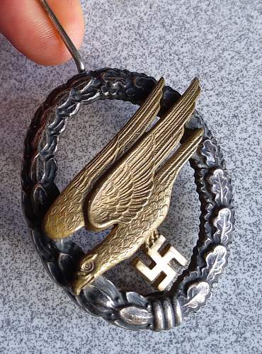 Fallschirmschützenabzeichen Luftwaffe Assmann incl. Etui