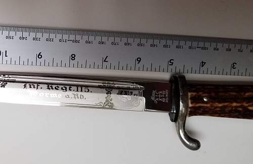 Etched Parade Bayonet