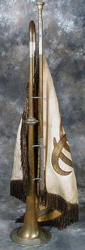 trumpet banner and fanfare trumpet