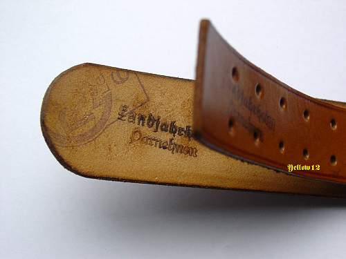 RZM Leather Belt Markings