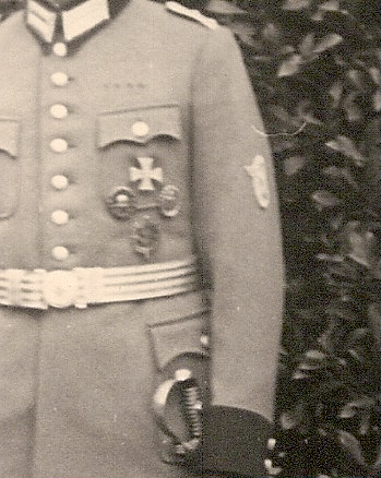 German Police Officer in Parade Uniform w. shako &amp; sword