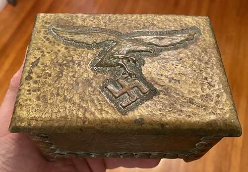 Desk Top Luftwaffe Cigarette Case - Prisoner or German Made? Training Workshop 1943