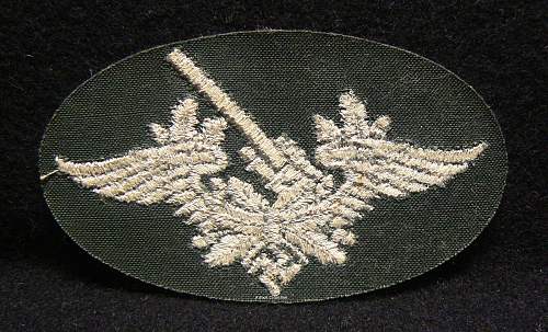 Flak Gunner Qualification Sleeve Patch