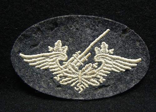 Flak Gunner Qualification Sleeve Patch