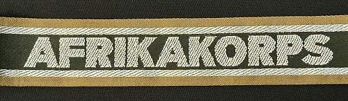 The Afrikakorps cuff title