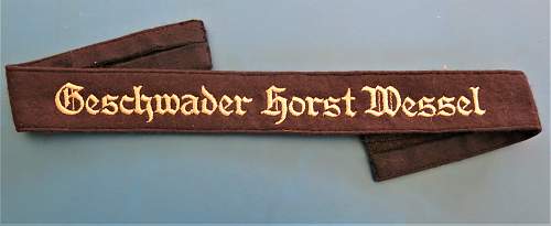 Geschwader &quot;Horst Wessel&quot; Cuff Title