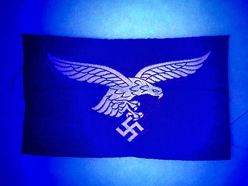 WW2 Luftwaffe Blue BeVo Breast Eagle Insignia