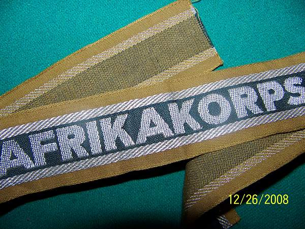 The Afrikakorps cuff title