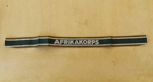 The Afrikakorps cuff title