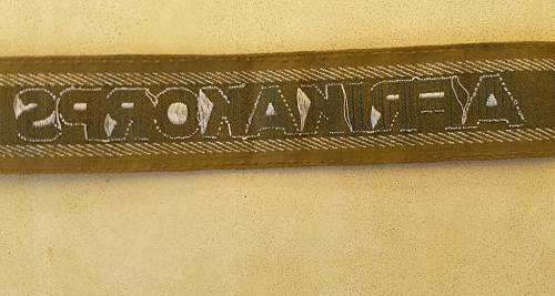 The Afrikakorps cuff title