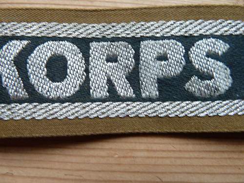 The Afrikakorps cuff title