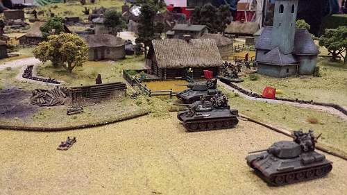 Superb 15mm battle of Kursk war games table.