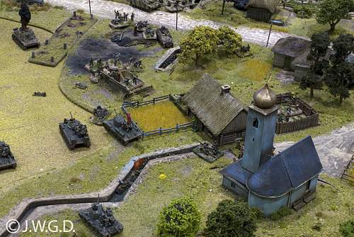 Superb 15mm battle of Kursk war games table.