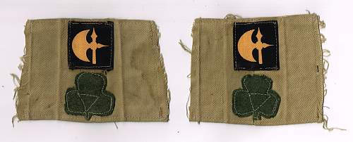 78th Division Irish Brigade WWII shoulder straps