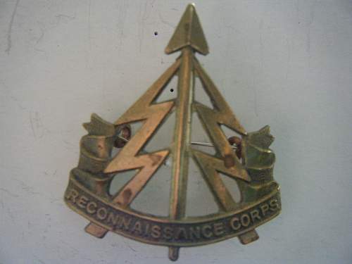 Small group of Reconnaissance Corps insignia