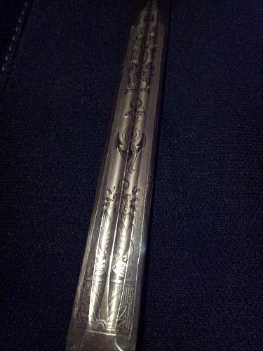 Kriegsmarine 1st model Eickhorn etched dagger