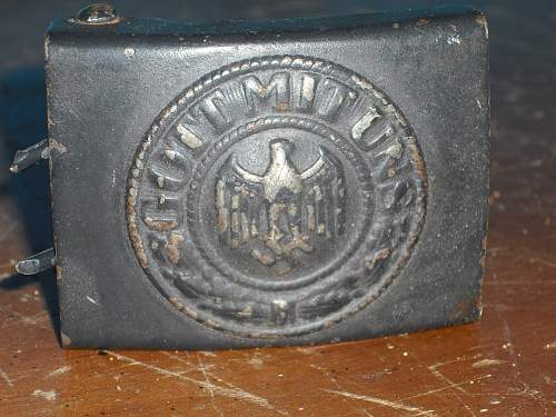 German NAVY black smooth belt buckle??