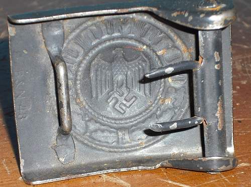 German NAVY black smooth belt buckle??