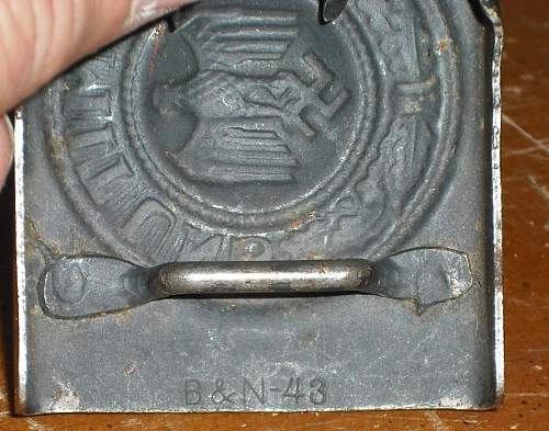 German NAVY black smooth belt buckle??