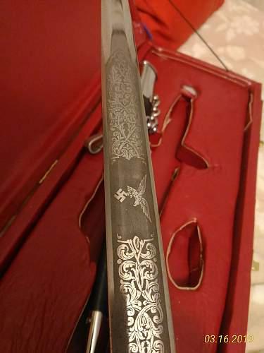 Short Luftwaffe Etched Bayonet