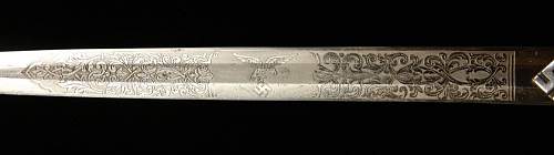 Short Luftwaffe Etched Bayonet