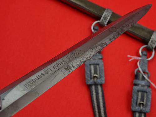 Luftwaffe 2nd model dagger with owner's name : Your opinion please