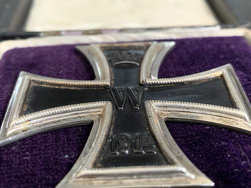 1914 Imperial German standard issue iron cross with box.