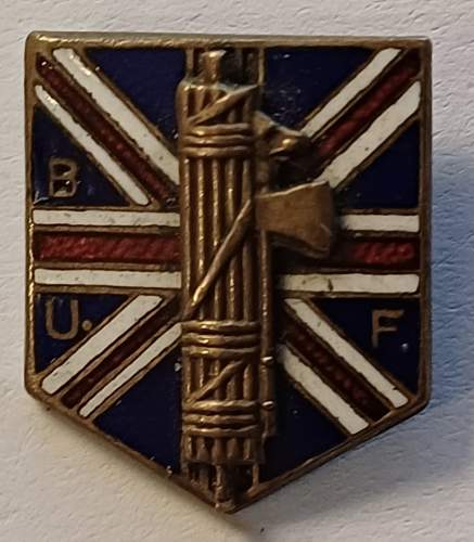 British Union of Fascists - BUF Badge