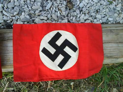 Nazi ARMBANDS and Deaths Head Skull Patch