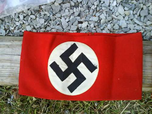 Nazi ARMBANDS and Deaths Head Skull Patch