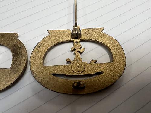 german uboat medals and clasp! fake or real?