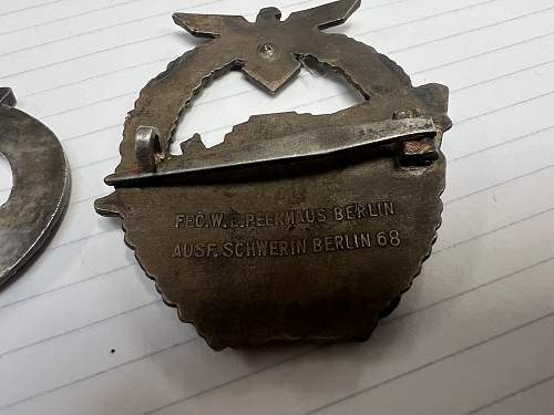 german uboat medals and clasp! fake or real?