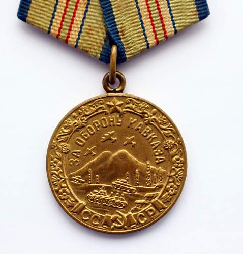 Defense of Caucasus - &quot;three rifle&quot; medals