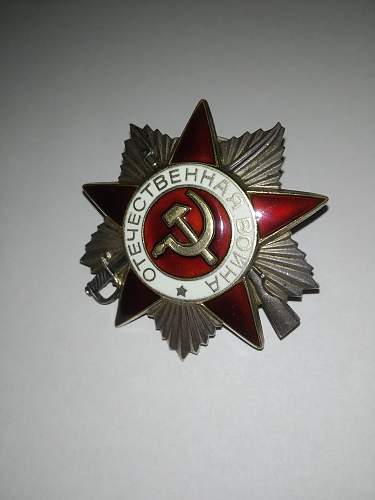 Order of the patriotic war 1985 issue real or fake?