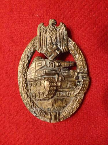 Panzerkampfabzeichen in Bronze - Tank Battle Badge in Bronze (R.R.S.)