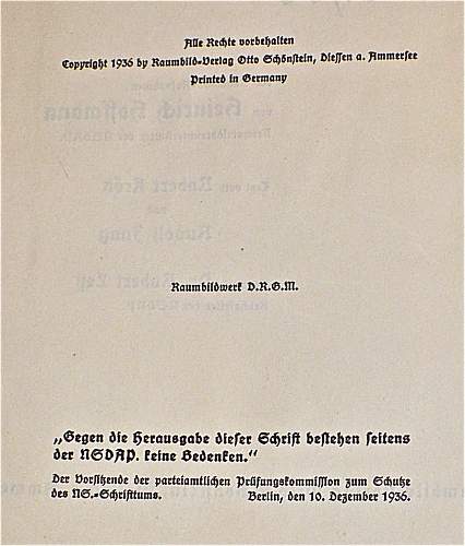 BOOK: Reichsparteitag Der Ehre; 1936