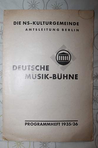 Die NS Kulturgemeinde-deutsche musik buhne programheft 1935/36