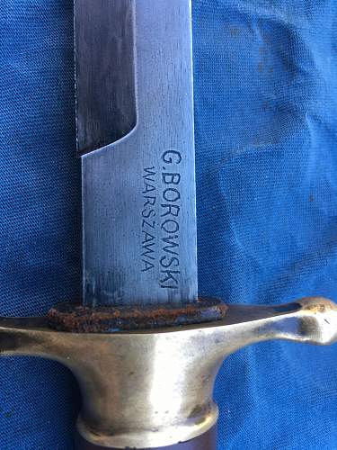 1934 G BOROWSKI WARZAWA POLISH DAGGER Pattern ID