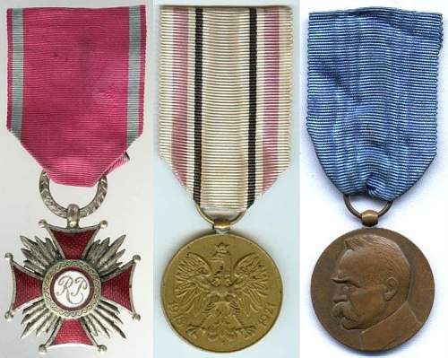 A Polish officer's medals